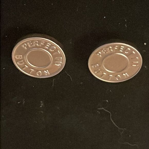 2/3” x 2/3” Perfect Fit Button round silver tone snap pant extender - Picture 3 of 13